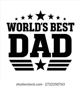 World's Best Dad Bold Typografie Badge Vatertag Feier Design
