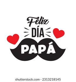 world's best dad design with mustache and hearts .vector illustration