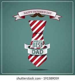 World's Best Dad Father's Day Design. EPS 10 vector