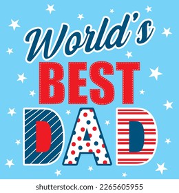 world's best dad greeting card design