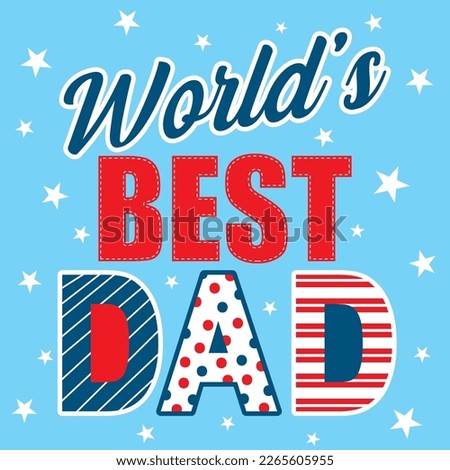 world's best dad greeting card design ストックフォト © 