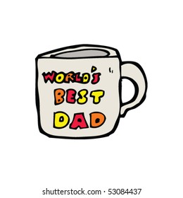 World's Best Dad Mug Cartoon