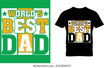 World's Best Dad shirt  design template