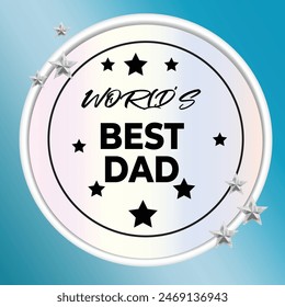 World's best dad sign symbol logo badge