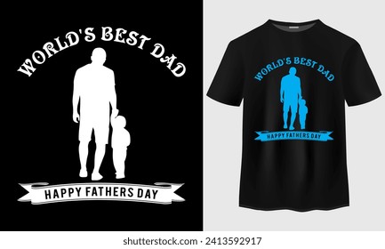 World's best dad t-shirt design for Father's Day. Father's Day.