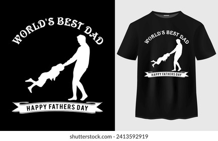 World's best dad t-shirt design for Father's Day. Father's Day.