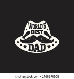 world's best dad- dad vector design  and typography slogan.