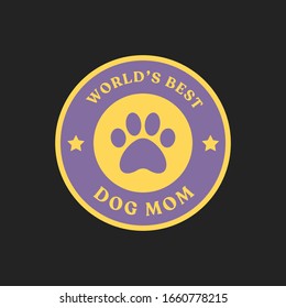 World's best dog mom badge.