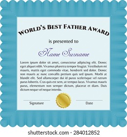 Worlds Best Father Award Template Stock Vector (Royalty Free) 284012852 ...