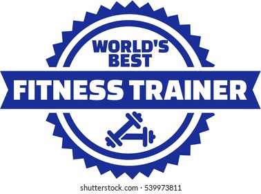 World's best fitness trainer button