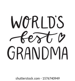 Download Worlds Best Grandma Lettering Card Vector Stock Vector Royalty Free 1576740949