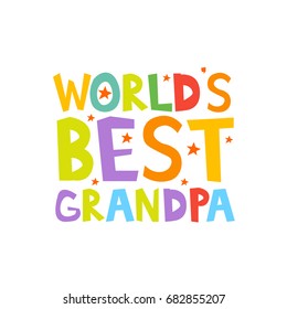 Worlds Best Grandpa Letters Fun Kids Stock Vector (Royalty Free ...