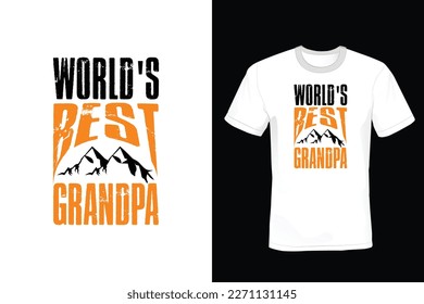 World's Best Grandpa, Mountain T shirt design, vintage, typography