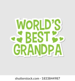 World's Best Grandpa Sticker Graphic Illustration