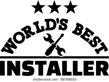 World's best Installer with stars