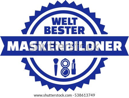 World's best Make up artist. German button. Stock foto © 