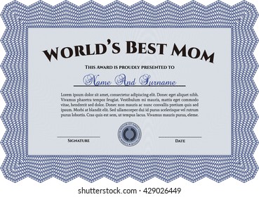 Best Mom Award Border Frame Quality Stock Vector (Royalty Free) 431089246