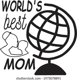 world's best mom typography t-shirt design