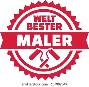 Worlds best painter emblem german