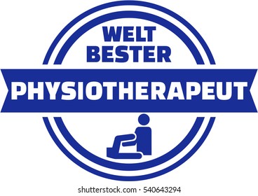 World's best Physiotherapist german button