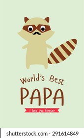 world's best raccoon papa card
