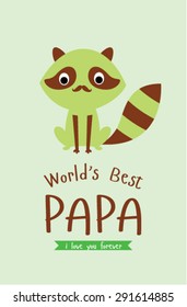 world's best raccoon papa card