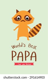 world's best raccoon papa card