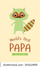 world's best raccoon papa card