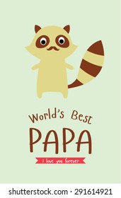 world's best raccoon papa card