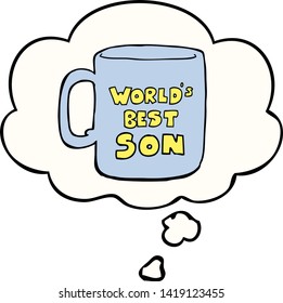 worlds best son mug with thought bubble