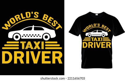 world's  best  taxi  drive t shirt design