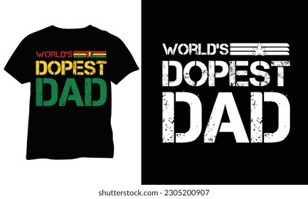 Camiseta Dopest Dad del mundo Dopest Dad Regalo por el Día del Padre Eps 420 Dad Gift Vector