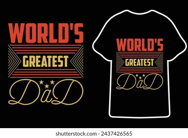 El mejor papá del mundo, Diseño de camiseta del Día del Padre, Diseño de camiseta de tipografía del Día del Padre, Regalo del Día del Padre para diseño de camiseta del padre