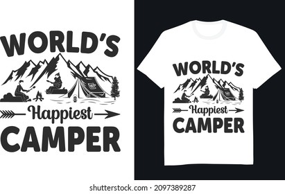 world's happiest camper t-shirt design