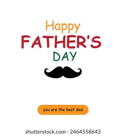Worlds happy Father's day vector template