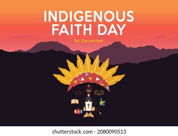 World's Indigenous Peoples Vector. Faith Day.