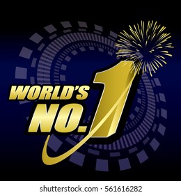 world;s number one, No.1 concept vector.