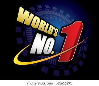 world;s number one, No.1 concept vector.