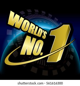 world;s number one, No.1 concept vector.