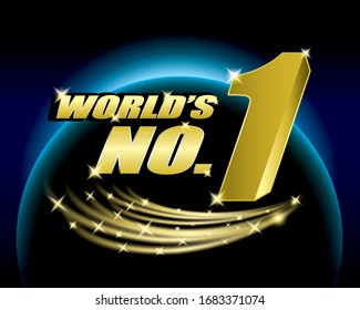 world;s number one, No.1 logo concept design vector.