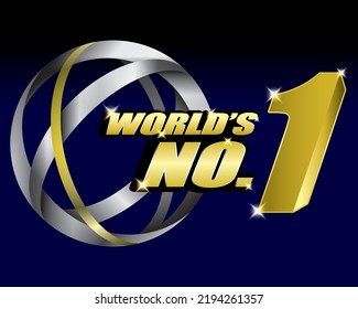 world;s number one, No.1 logo concept design vector.