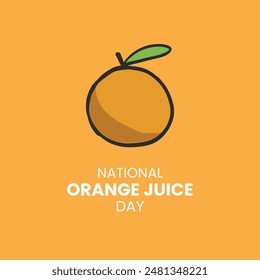 Worlds orange juice day vector illustration