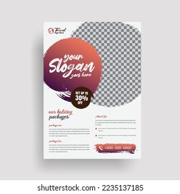 Worlds tour package or travel discount offer flyer design