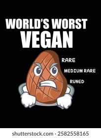 World's Worst Vegan Gift Barbeque Lover Art File.