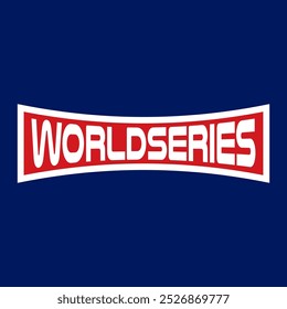 Worldseries Vintage Vestuário Logo Patch Apparel Fashion Vetor Design K54, Uso Comercial