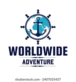 Worldwide Adventure, logo design for marine industry
