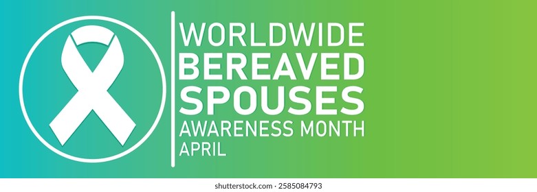 Worldwide Bereaved Spouses Awareness Month. April. Suitable for greeting card, poster and banner. Vector illustration.