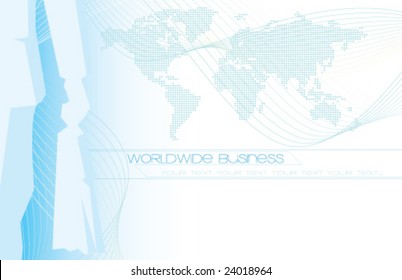 worldwide business background with some space for text