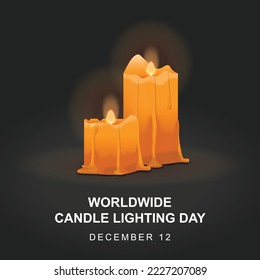 Worldwide Candle Lighting Day background. Vector design illustration 