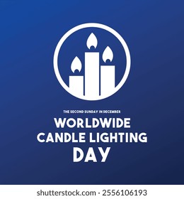 Worldwide Candle Lighting Day. Gradient background. Eps 10.